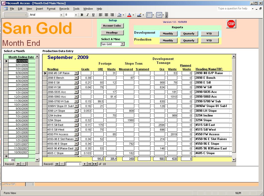 Month End Management System